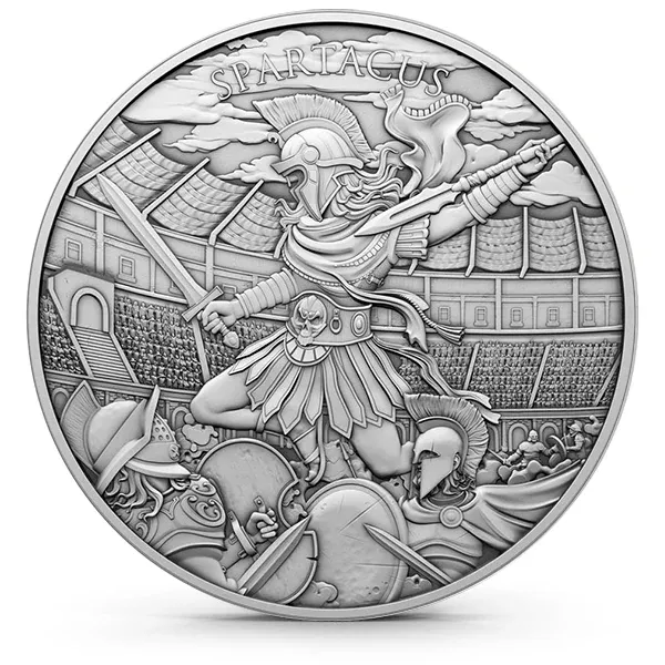 1 Oz Spartacus .999 Fine Silver Round (New)