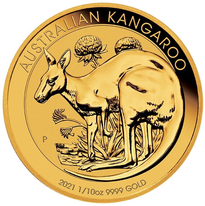 2021 Australia 1/10 Oz Gold Kangaroo (BU)