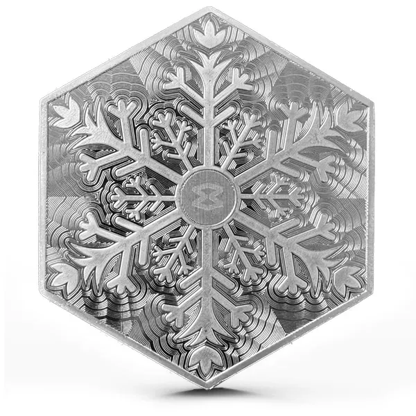 Elemetal 10 oz Snowflake Hexagonal Silver Bar (New)