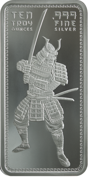 10 oz Silver Bar | Samurai Warrior