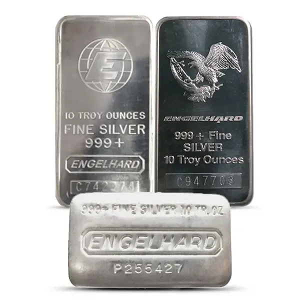 10 Oz Silver Bar - Engelhard (Random Design)