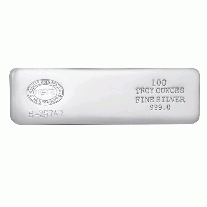 IGR 100 Oz Silver Bar (New w/Assay)