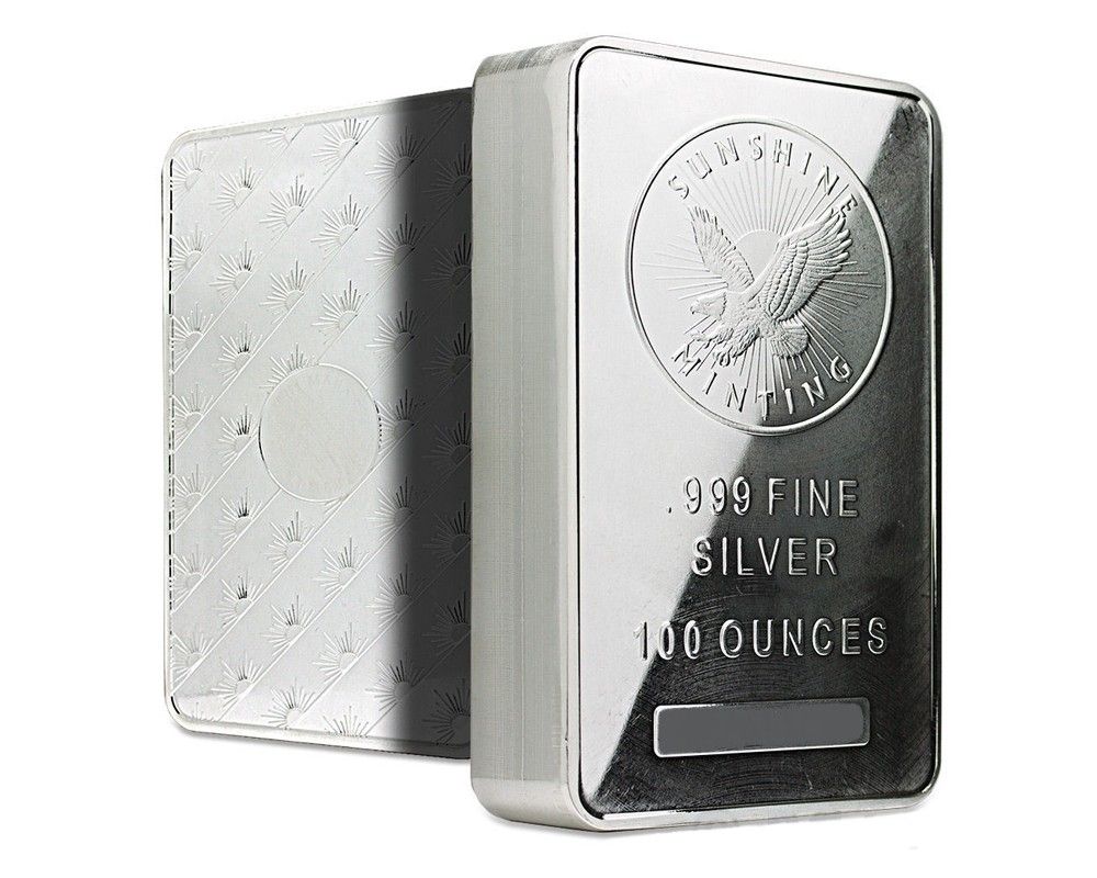 Sunshine Minting (SMI) 100 Oz Silver Bar