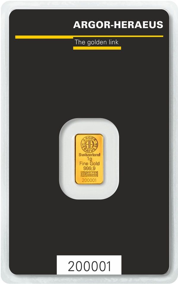 1 Gram Argor-Heraeus Gold Bar (In Assay)