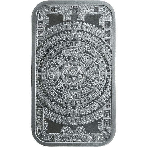 1 oz Silver Bar | Aztec Calendar
