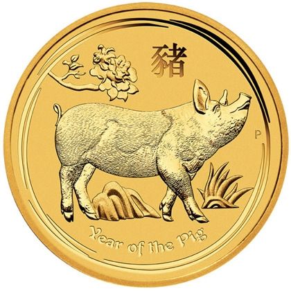 2019 Australia 1/4 oz Gold Lunar Pig Coin (BU)