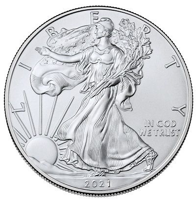 2021 1 Oz American Silver Eagle Type 2 (BU)