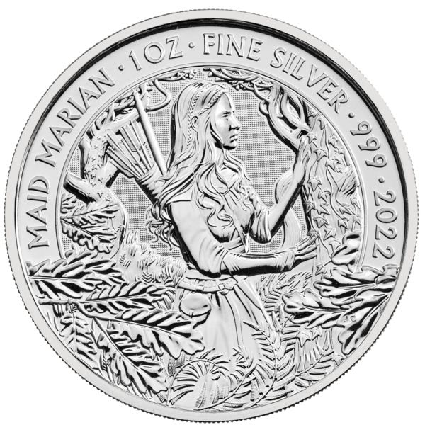 2022 UK 1 Oz Silver Maid Marian Coin (BU)