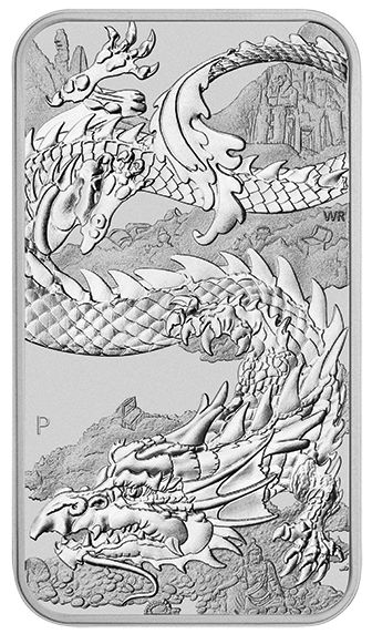 2023 Australia 1 Oz Silver Dragon Coin Bar (BU)