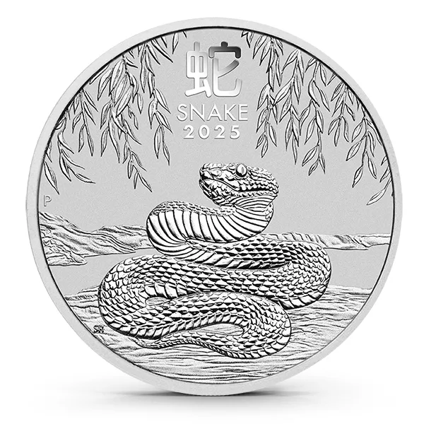 2025 Australia 2 Oz Silver Lunar Snake Coin (BU)