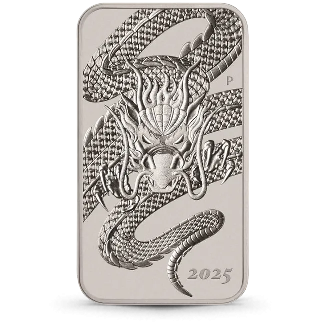 2025 1 oz Australia Dragon .9999 Silver Rectangular Coin (BU)