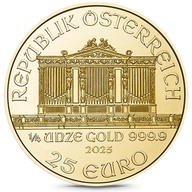 2025 Austria 1/4 Oz Gold Philharmonic (BU)