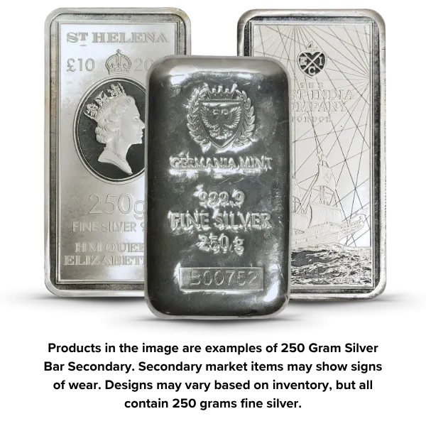 250 Gram Silver Bar Secondary
