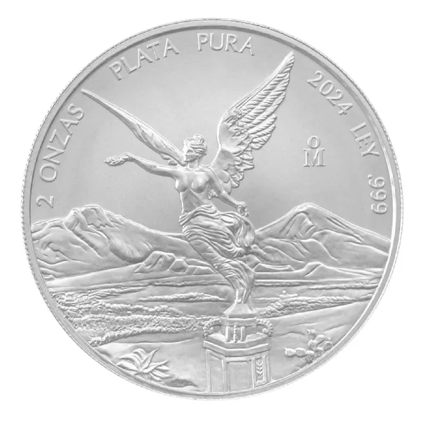 2024 2 Oz Mexican Silver Libertad Coin (BU)