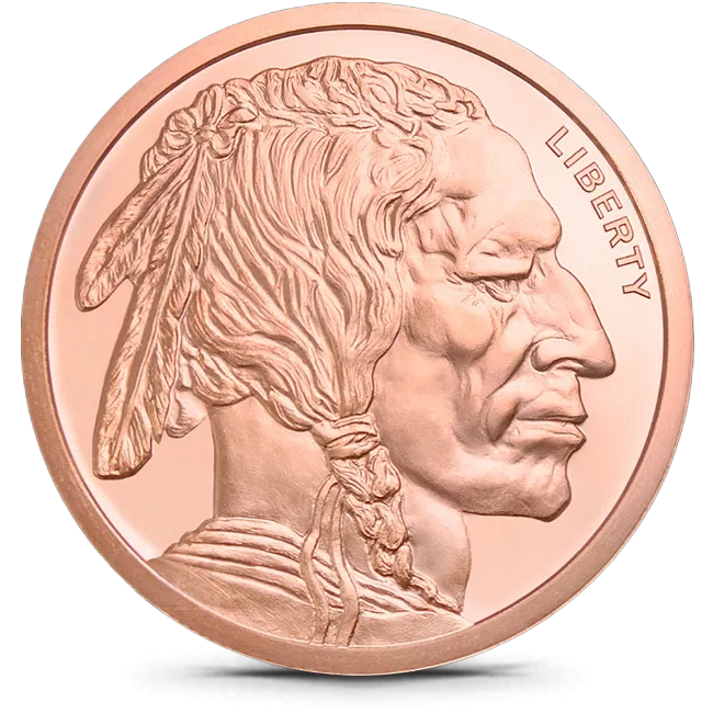 2 oz Copper Round | Buffalo Nickel (BU)
