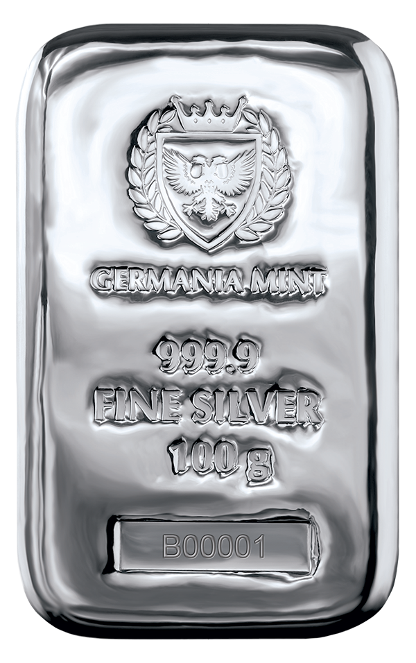 Germania Mint 100 Gram Silver Bar (New)