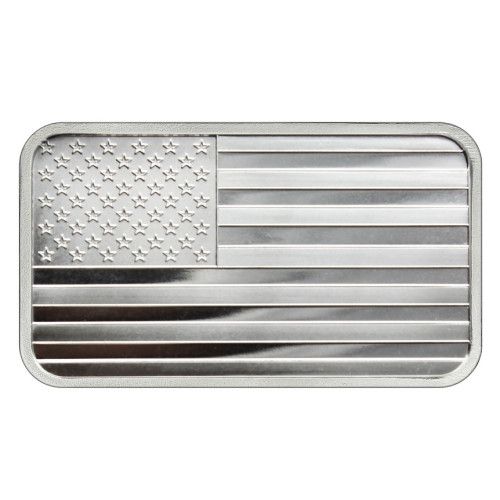 SilverTowne American Flag | 5 Oz Silver Bar