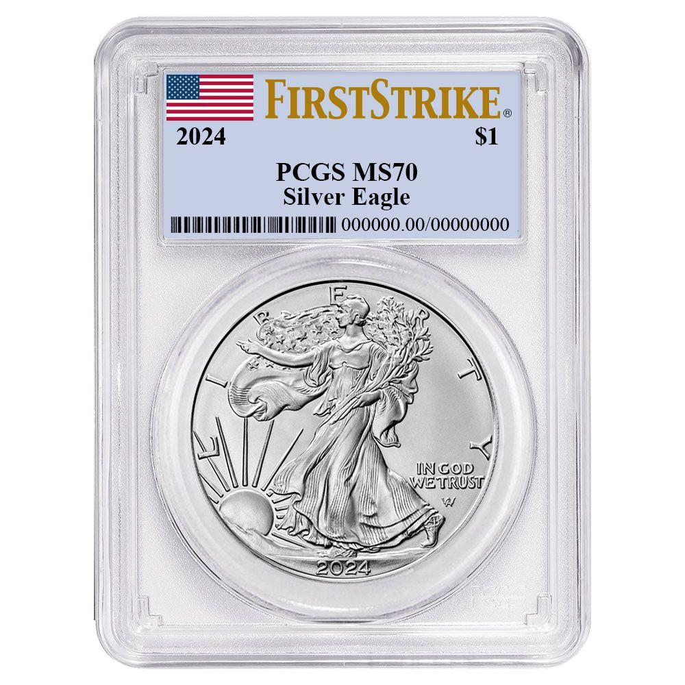 2024 1 Oz American Silver Eagle PCGS MS70 First Strike