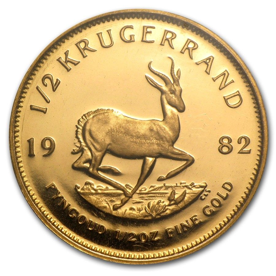 1/2 Oz South Africa Gold Krugerrand (Random Year)