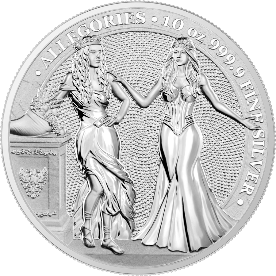 10 oz Silver Round | Italia & Germania Allegories 2020 (BU)