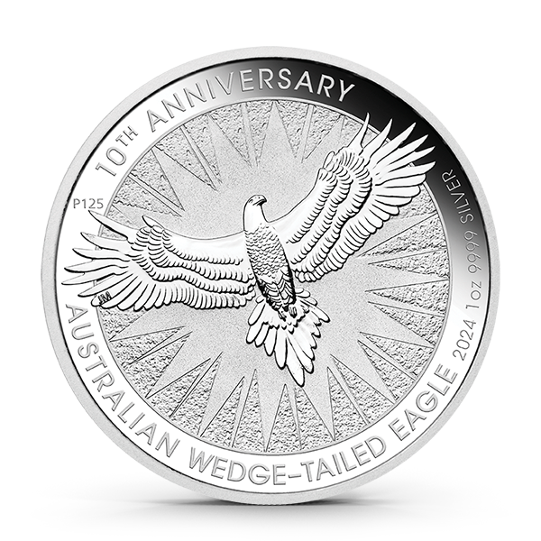 2024 Australia 1 Oz Silver Wedge-Tailed Eagle 10th Anniversary Silver Coin (BU)