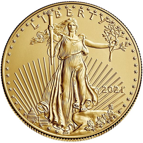 2021 1/10 Oz American Gold Eagle Type 1 (BU)