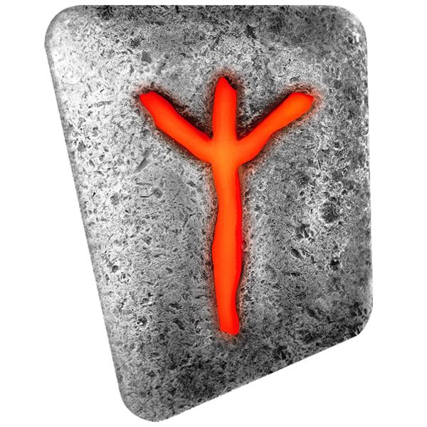 Germania Mint Algiz 1 Oz Silver Rune Cast Bar (New)