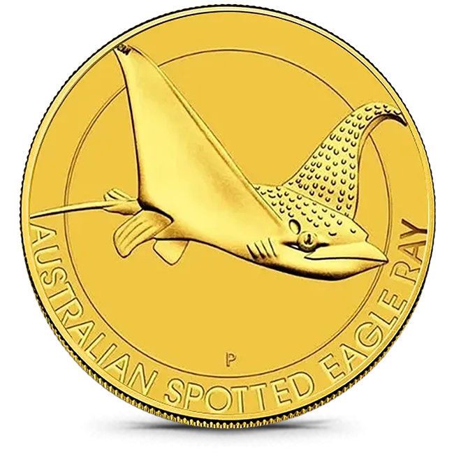 Australian 1/4 Oz Gold Spotted Eagle Ray Random Date (BU)