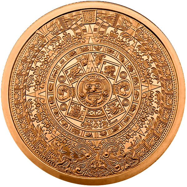 2 oz Copper Round | Aztec Calendar (BU)