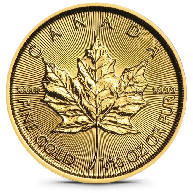Canada 1/10 Oz Gold Maple Leaf (Random Year)