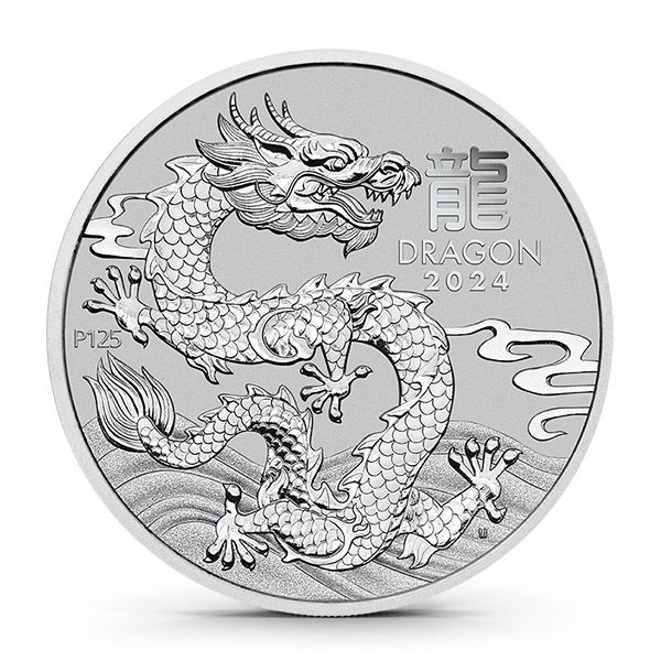 2024 Australia 1 Oz Platinum Lunar Dragon Coin (BU)