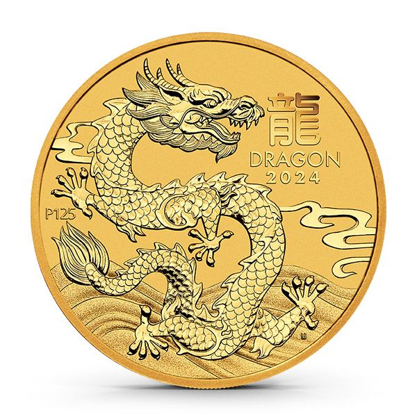 2024 Australia 1 oz Gold Lunar Dragon Coin (BU)