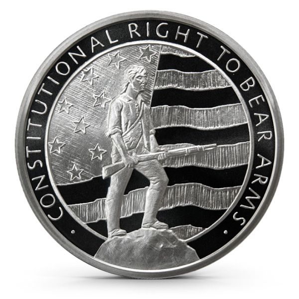 Golden State Mint (GSM) 5 Oz Second Amendment Silver Round