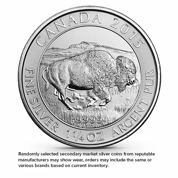 1.25 oz $8 Canadian Silver Bison Coin (Random Date)