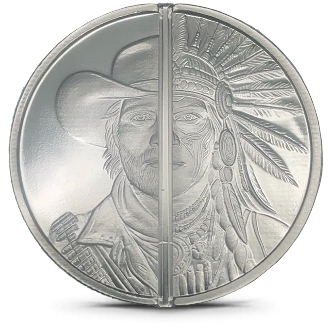 Elemetal 1 Oz Silver Western Warrior Divisible Round (New)