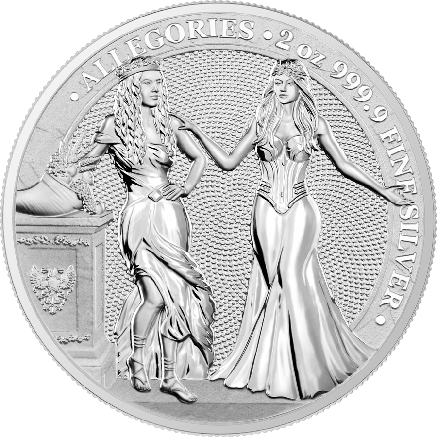 2 oz Silver Round | Italia & Germania Allegories 2020 (BU)