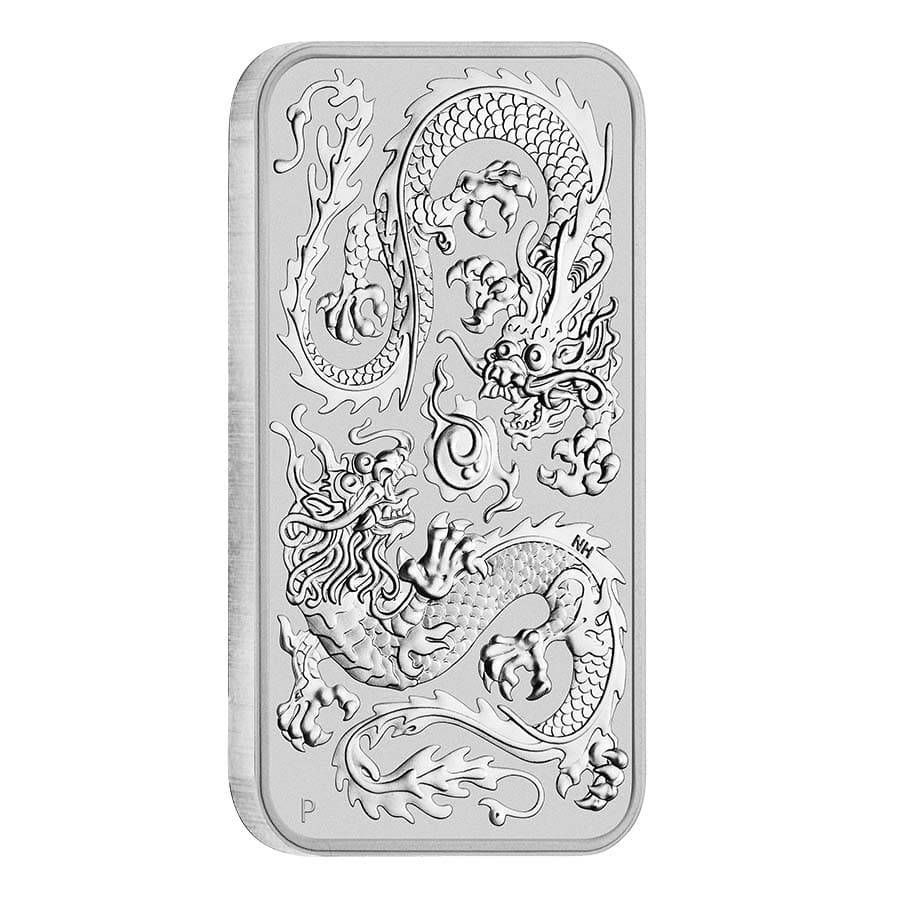 2020 Australia 1 Oz Silver Dragon Bar (BU)