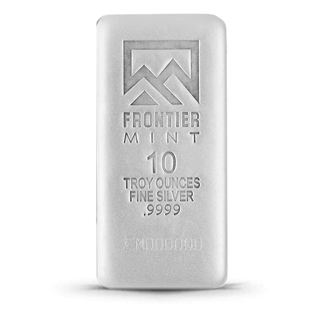 Frontier Mint 10 Oz Silver Bar (Frosted)