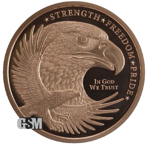 1 oz Copper Round | Golden State Mint Eagle (BU)