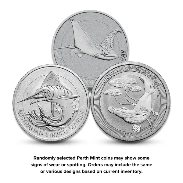 Lot of 3 - 1.5 Oz Australian .9999 Silver Coin (Random Design) @ Spot | Limit 1 Per Household