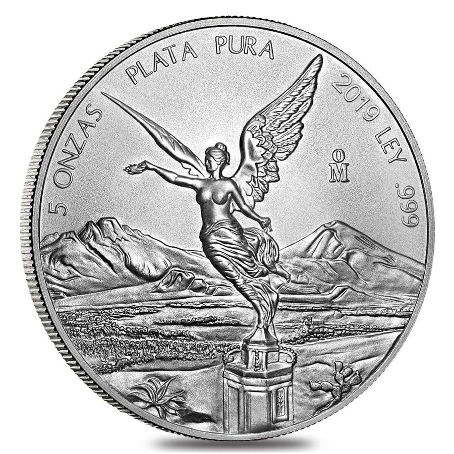 2019 5 Oz Mexican Silver Libertad Coin (BU)
