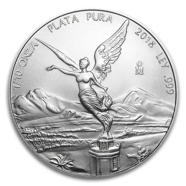 2018 1/10 Oz Mexican Silver Libertad Coin (BU)