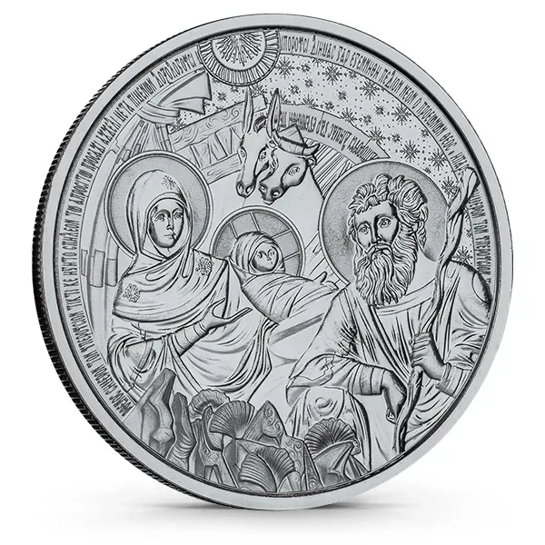 Scottsdale Mint | 1 Oz The Bethlehem Nativity Silver Christmas Round (New)