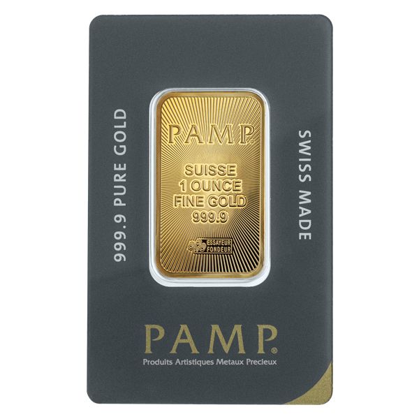 1 Oz PAMP Suisse Minted Gold Bar (In Assay)