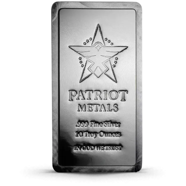 Patriot Metals 10 Oz Silver Stacker Bar