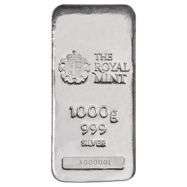 Royal Mint Kilo (32.15 Oz) Cast Silver Bar (New w/Assay)