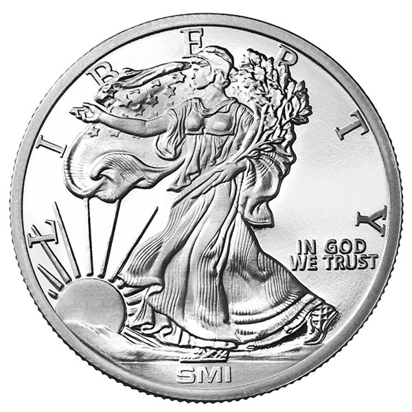 Sunshine Minting (SMI) 1 Oz Walking Liberty Silver Round
