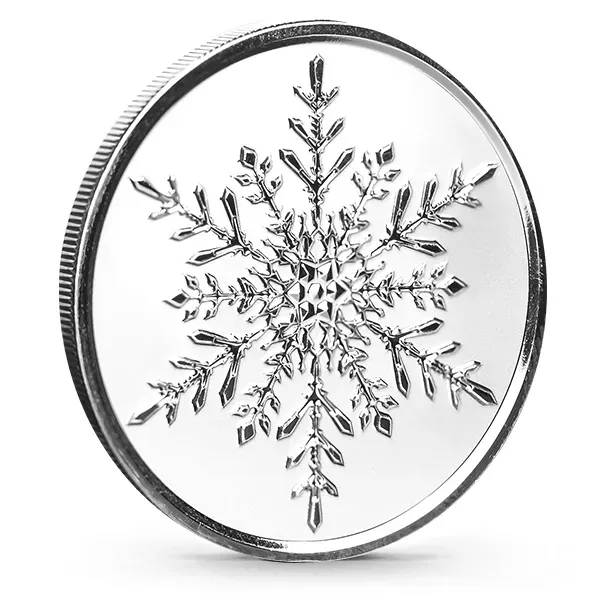 Scottsdale Mint | 1 Oz Snowflake Silver Christmas Round (New)