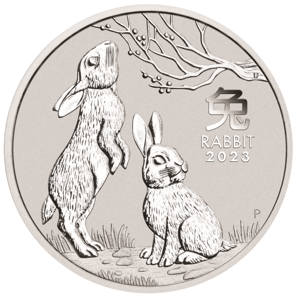2023 Australia 5 Oz Silver Lunar Rabbit Coin (BU)