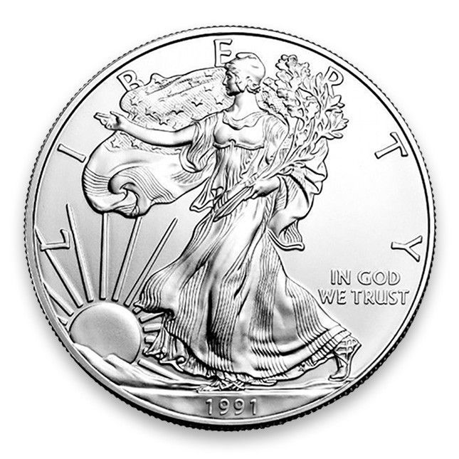 1991 1 Oz American Silver Eagle (BU)